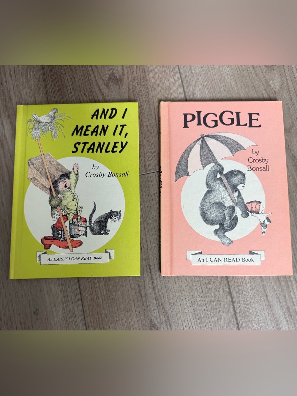 Vintage “Piggle” & “And I Mean It, Stanley” Two Book Set by Crosby Bonsall